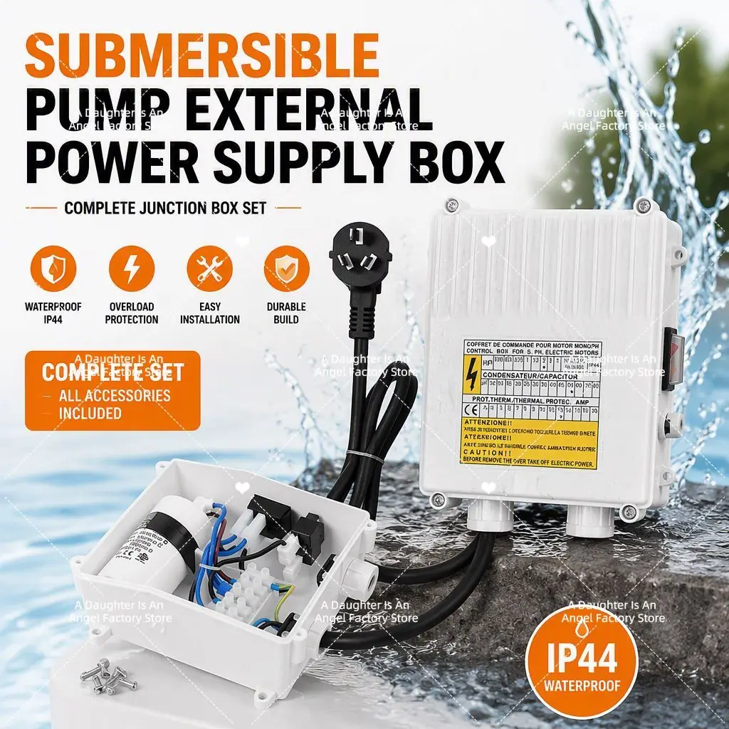 Installed special 220V submersible deep well pump control box submersible pump external capacitor box switch box