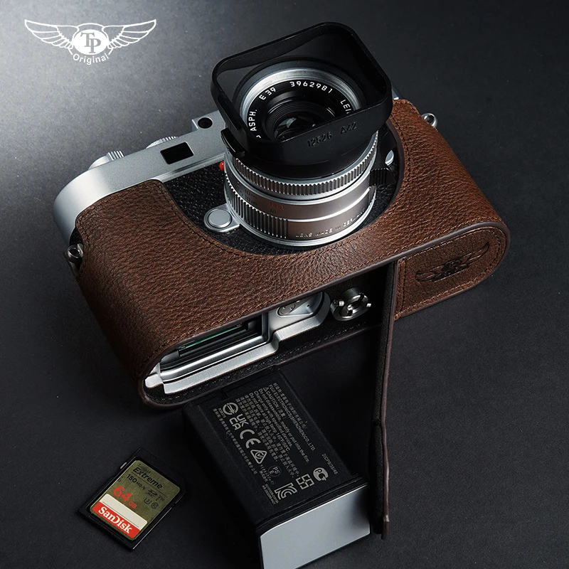Genuine Leather Handmade Camera Half Case Camera Bag Design for  Leica M11 M11p Black Green Brown