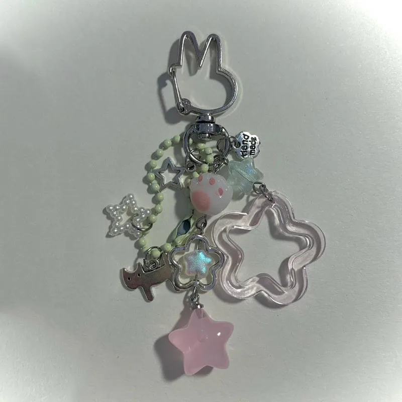 silly bunny keychains handmade y2k Aesthetic Jewelry