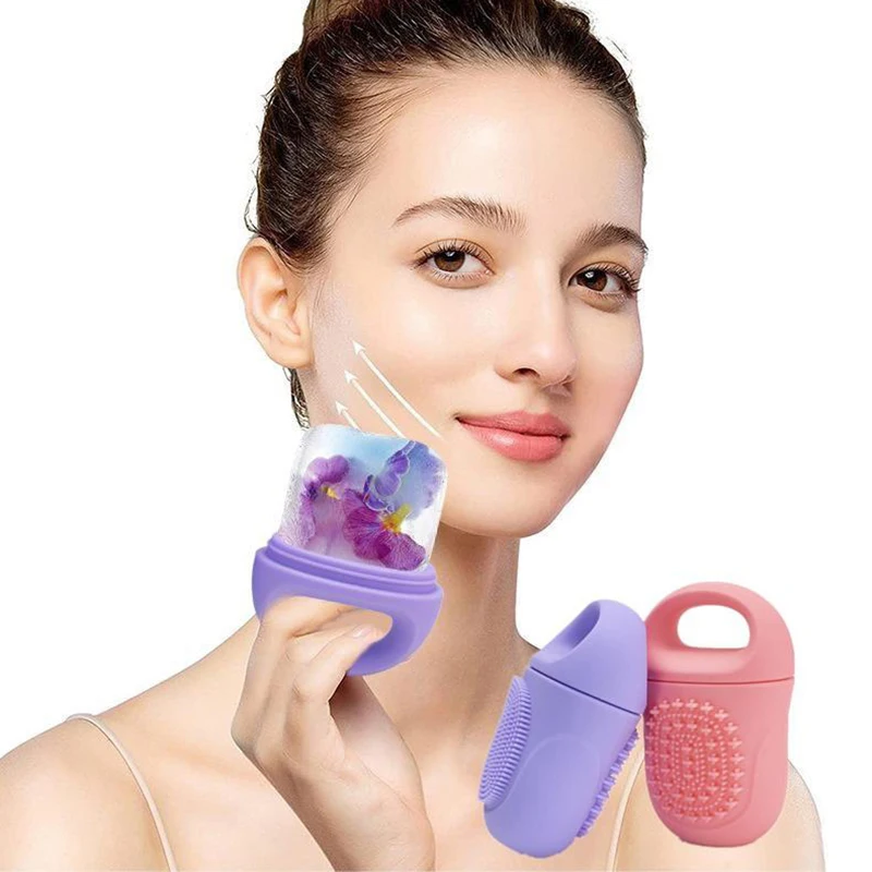 

1PC Skin Care Beauty Lifting Contouring Tool Silicone Ice Cube Trays Ice Globe Ice Balls Face Massager Facial Roller Reduce Acne