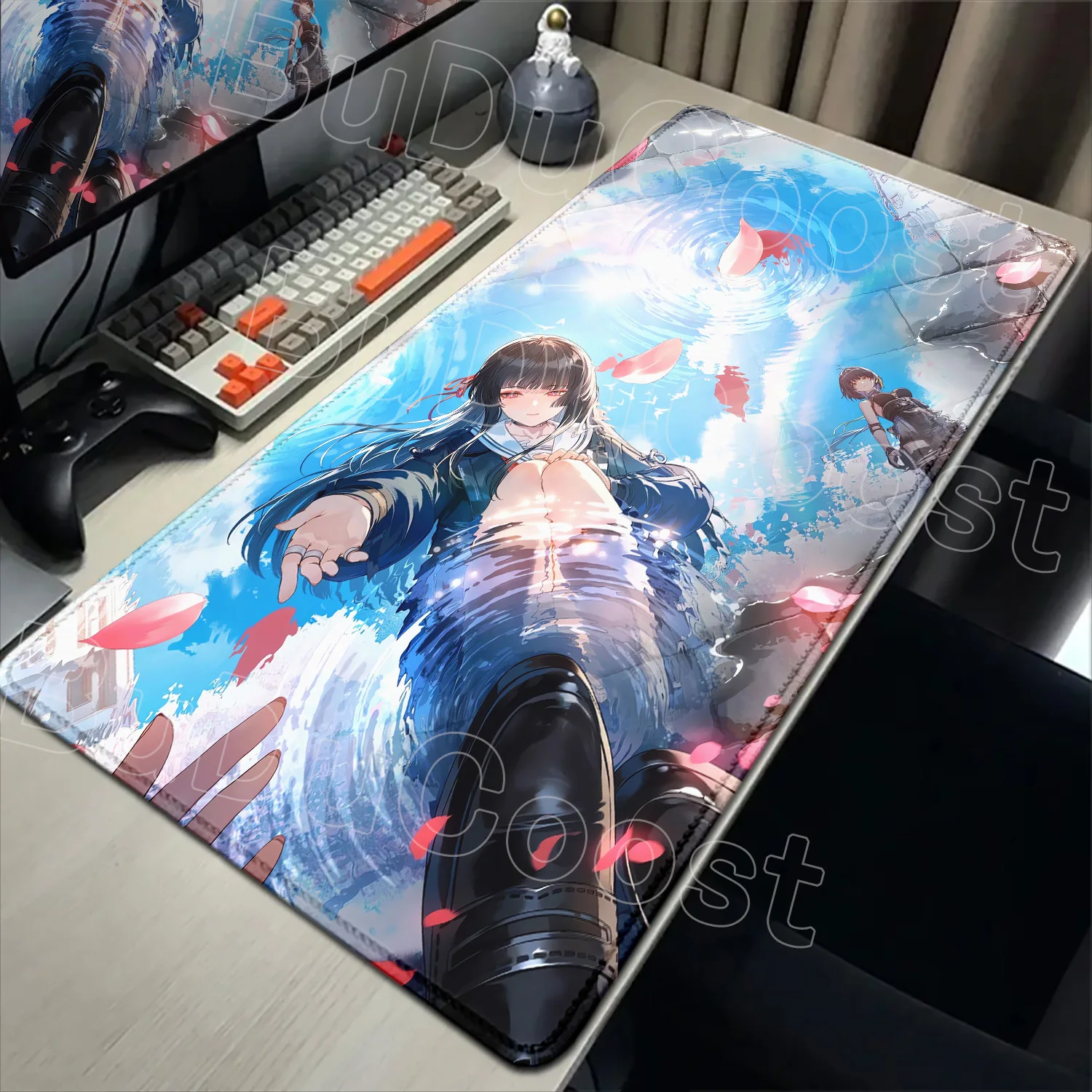 2026 New Wallpaper Kawaii Chisa Mousepad Gaming Wuthering Waves Cute Anime Girl Mouse Pad 900x400mm Computer Rubber Keyboard Mat