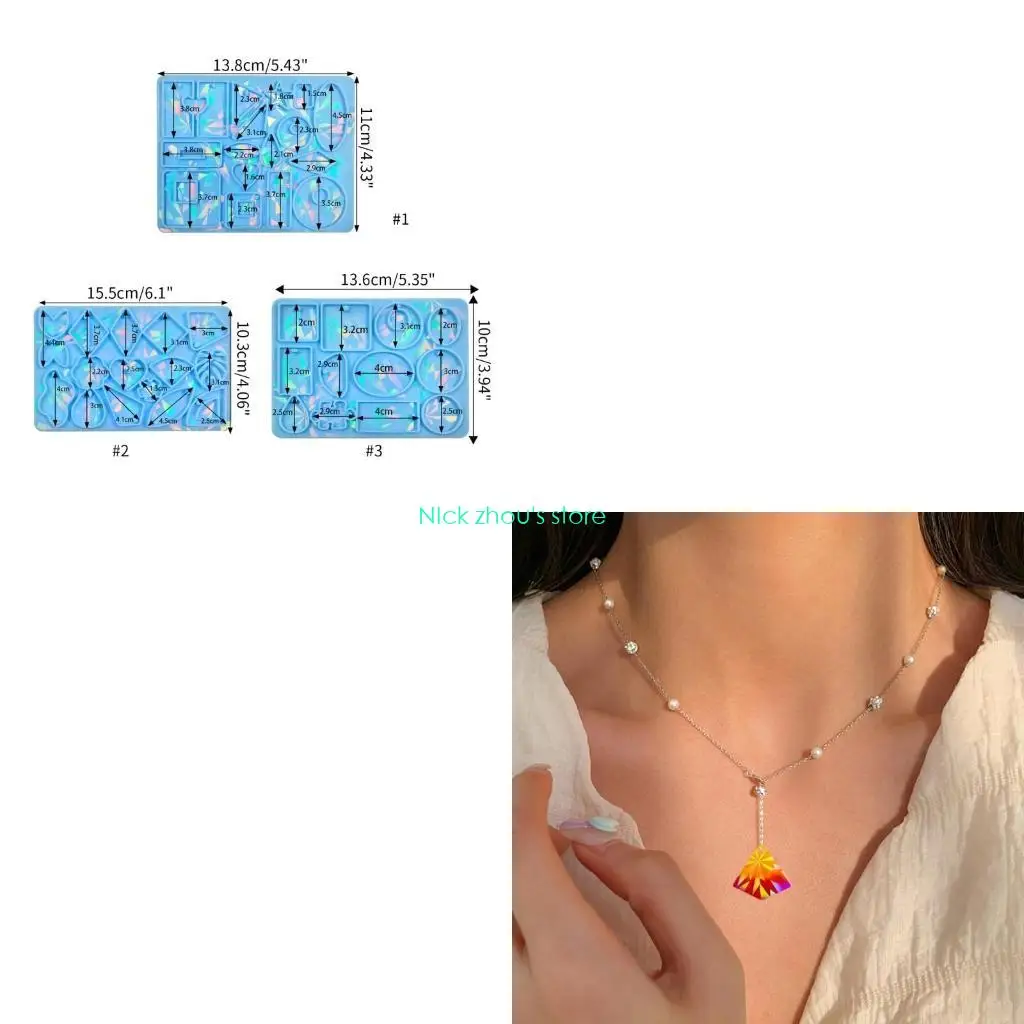 

E15E Необычная геометрическая силиконовая форма, голографическая форма из смолы, принадлежности для изготовления поделок