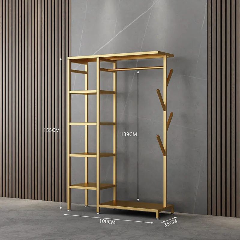 Custom, Italiaans Licht Luxe Slaapkamer Hanger Vloer Huis Garderobe Opslag Kleding Display Rack