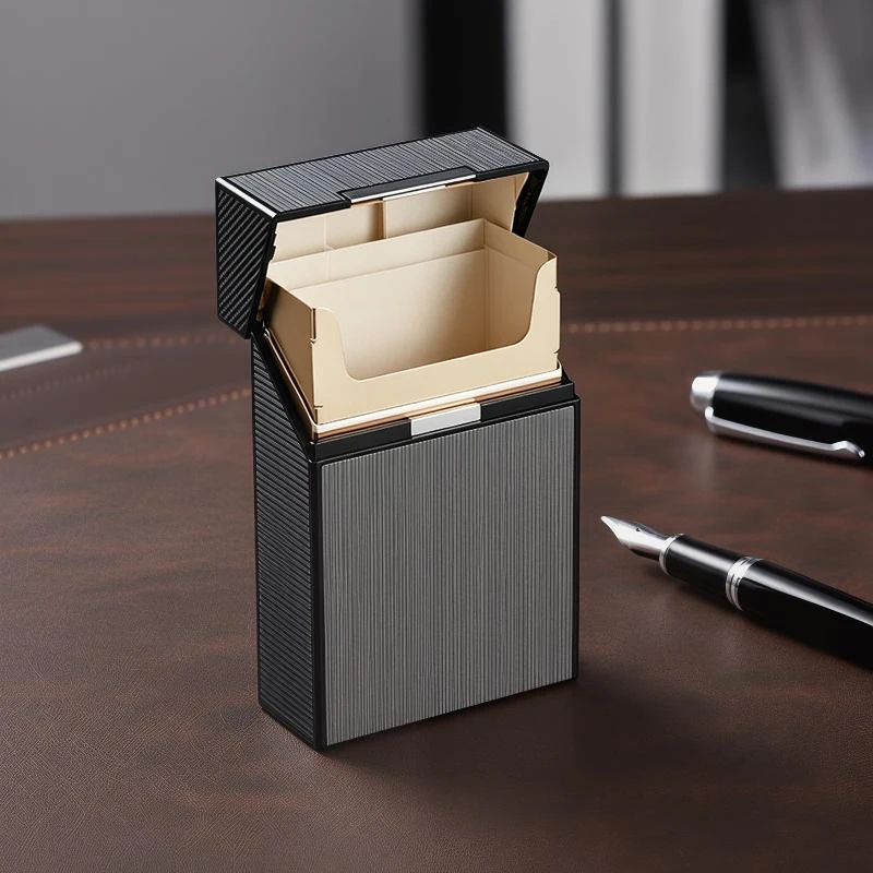 Metal Cigarette Case 20 Cigarette Capacity Crush Proof For Daily Commute Outdoor Use