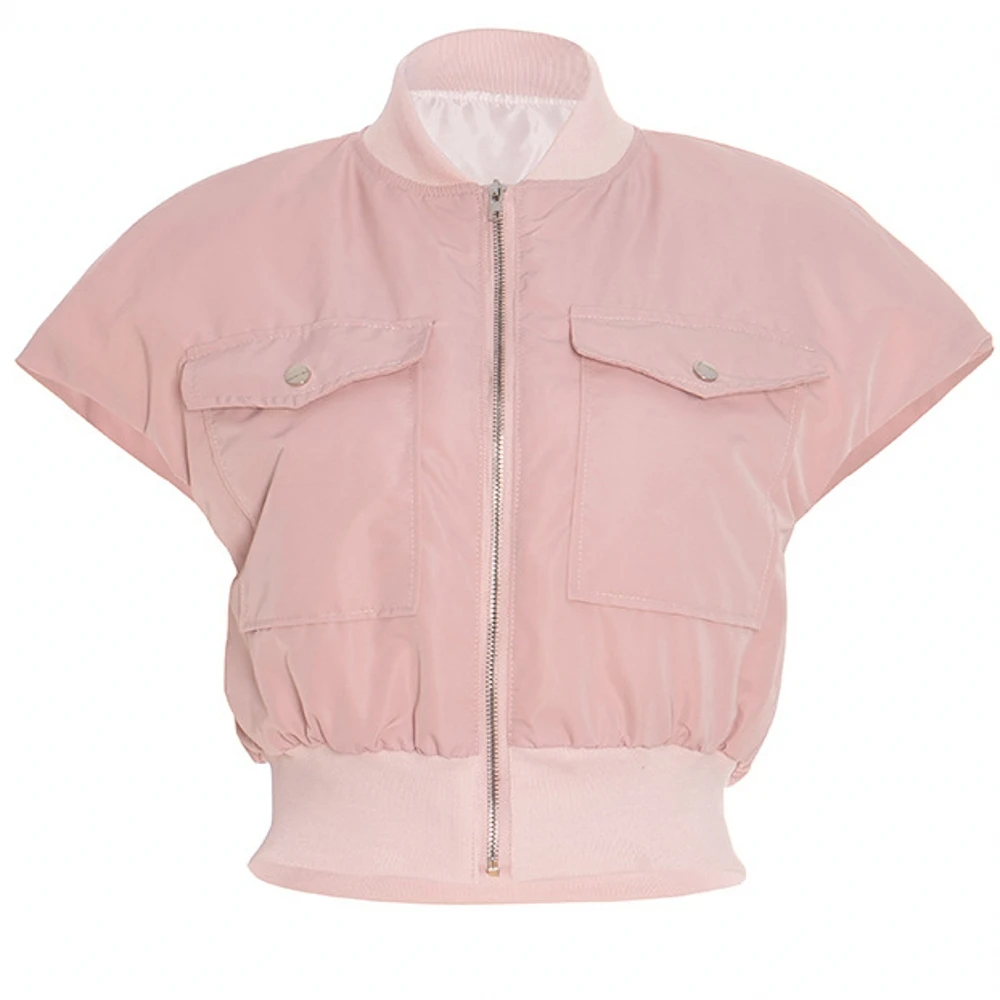 

Warm Parkas Women Zipper Coats 2025 Autumn Winter Pink White Vest Coat Khaki High Waist Casual Vests Elegant Y2k Jackets Thick