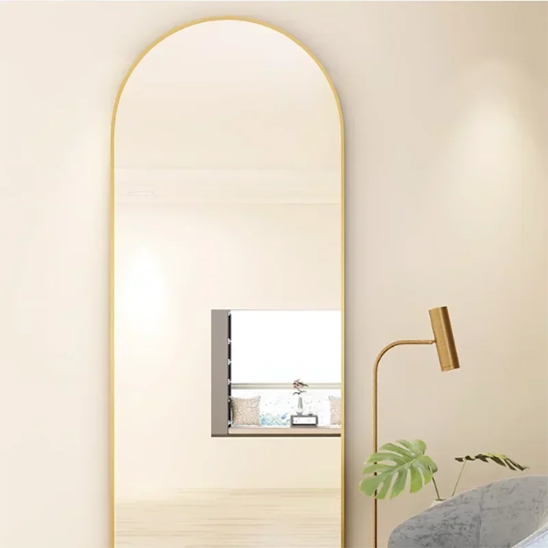 الفن مرآة حائط الحمام البيضاوي كامل الجسم مرآة غرفة نوم فاخرة الشمال غير تقليدي Espejos Decorativos Pared المرايا الزخرفية