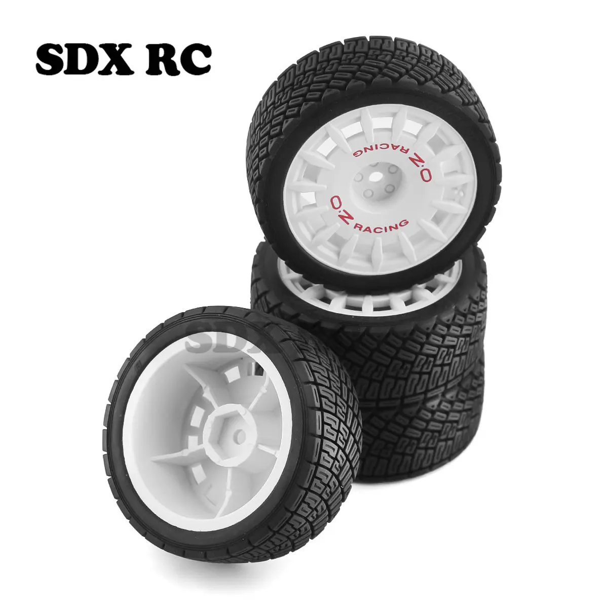 HPI Kyosho Tamiya 1-10 WRC RC Champion Fiesta Rally Wheel Flat Running Tire XV01 tt02