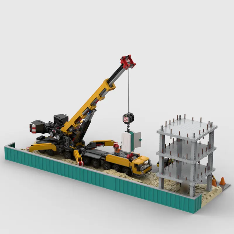 MOC- 194970   Cante de Construcción Modular - Display para juegos: 60409 + 60401 + 952403 Modelo Ensamblar partículas pequeñas Cumpleaños de ladrillo