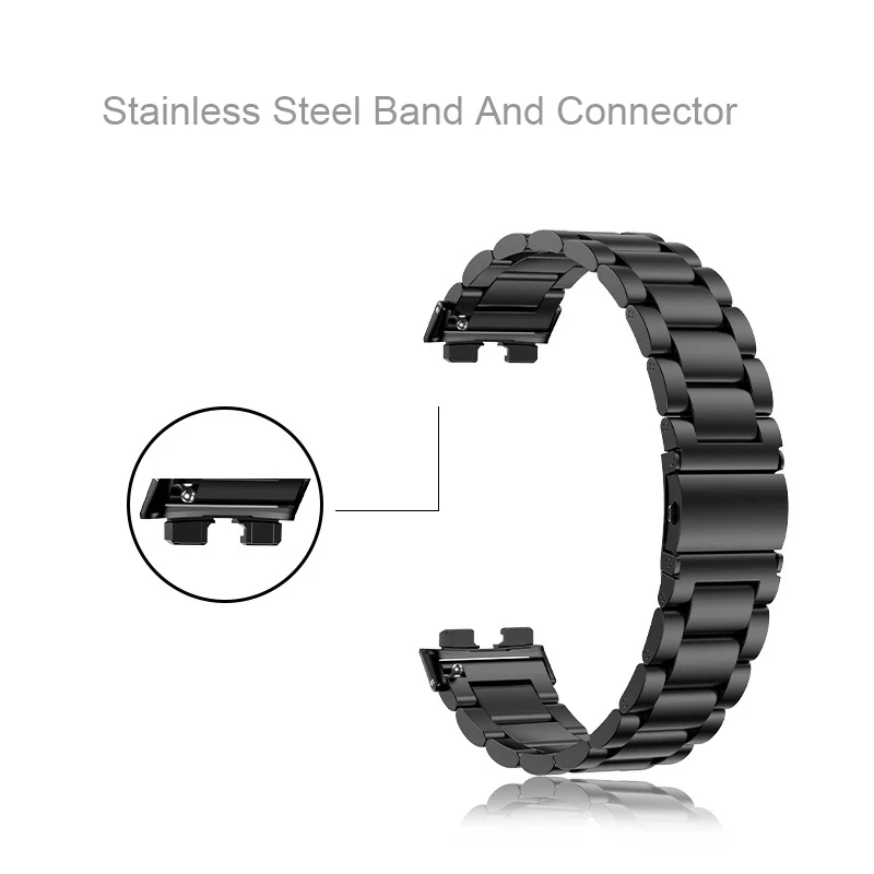 Edelstahl armband für Huawei Band 9 Armband Metall Armband für Huawei Bänder 8 Business Strap austauschbares Zubehör