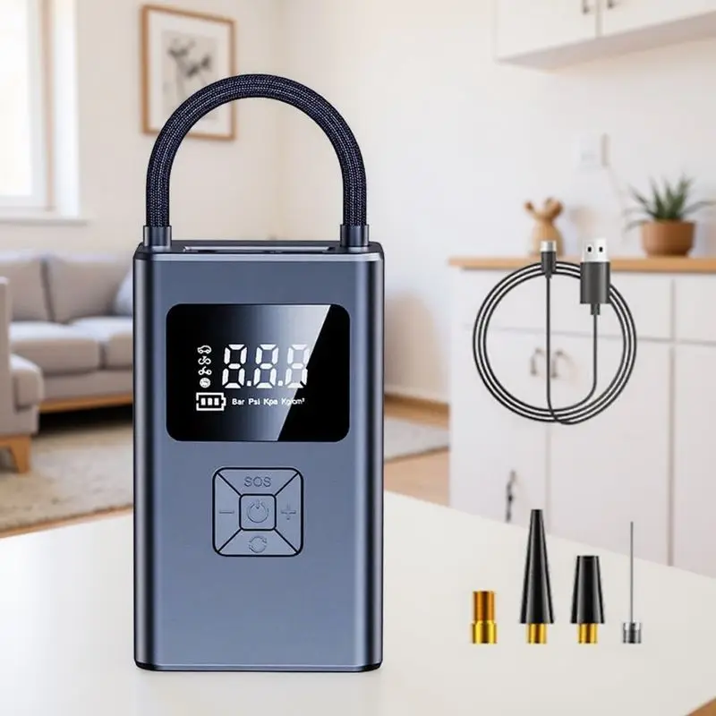 

TUERBB T-AP66 Wireless Air Compressor 4000mAh Battery Multi-Use for Sports and Vehicles