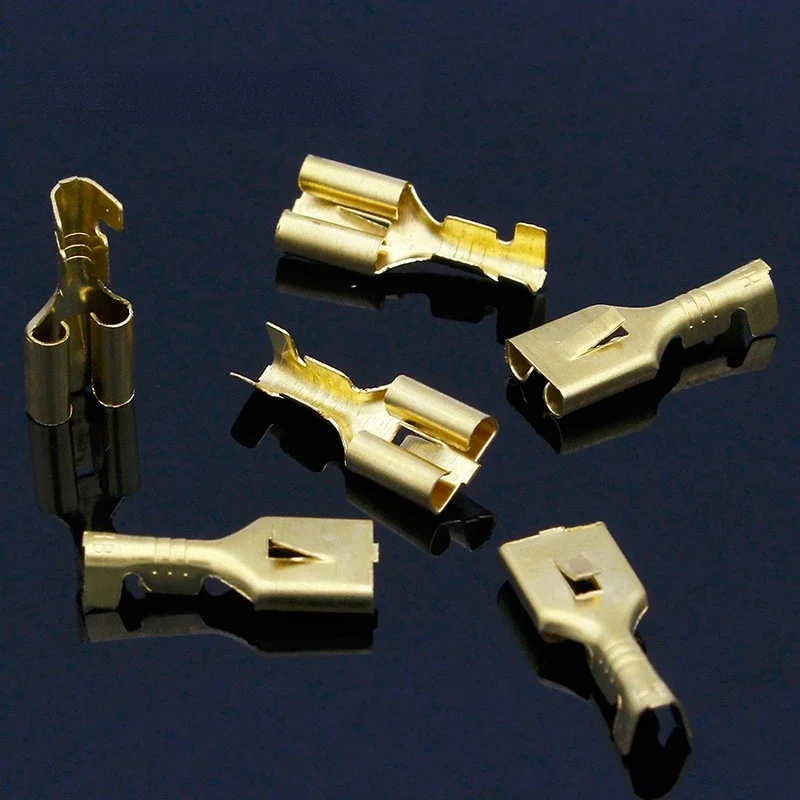 6.3mm Female Crimp terminal Connectors,Automotive Connector Spade Terminal