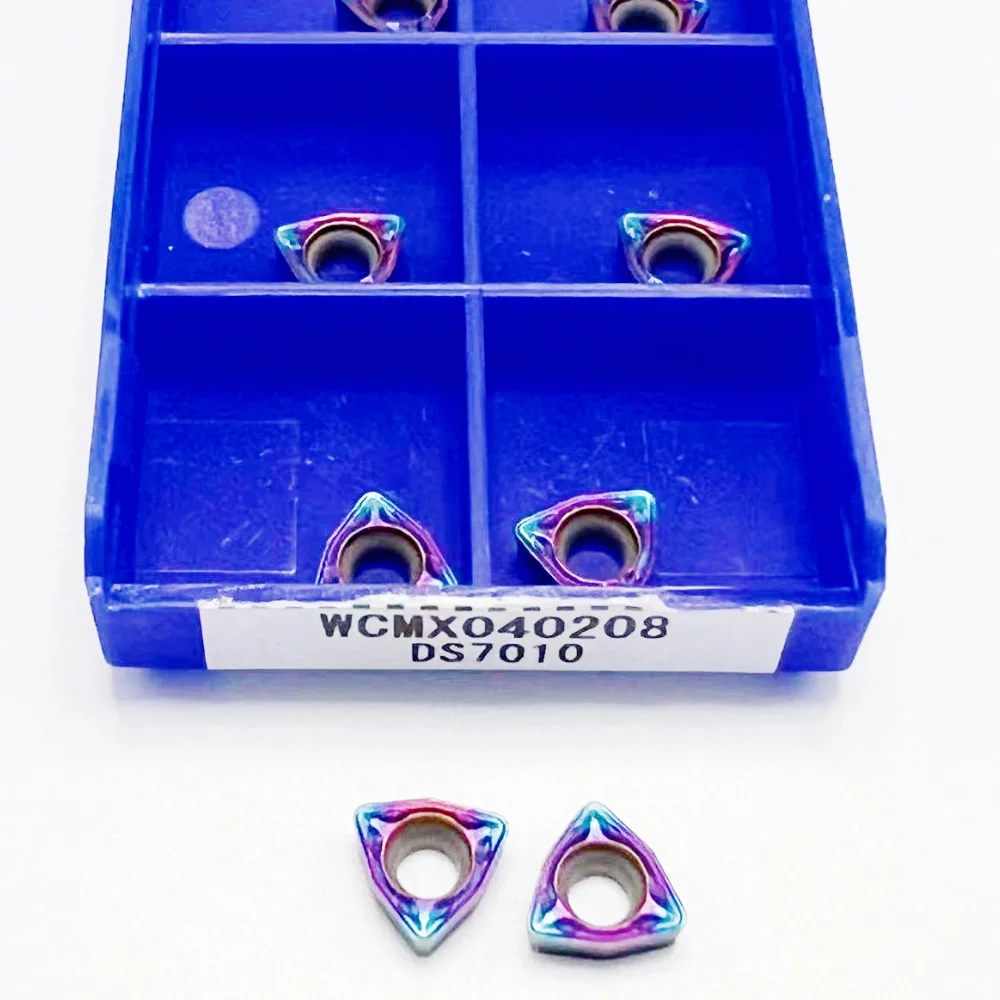 WCMX040208 DS7010 Carbide Grooving Inserts CNC Lathe Tools U-Type  WCMX Indexable Blade for Steel High Hardness Cutting ﻿