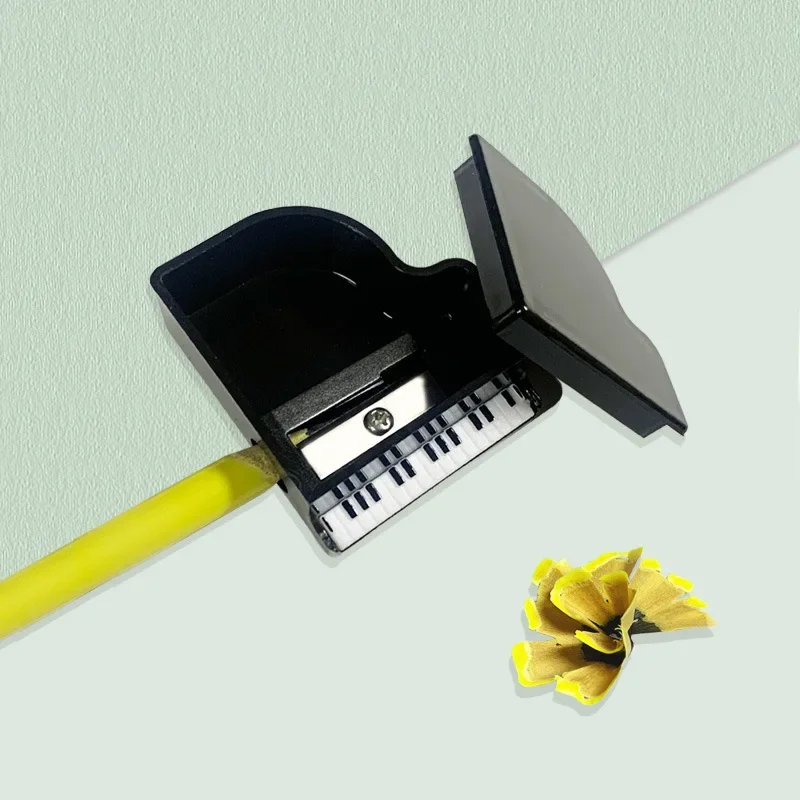 1pc Creative Piano Shape Pencil Sharpener Music Theme Stationery for Students School Office Supplies image 5