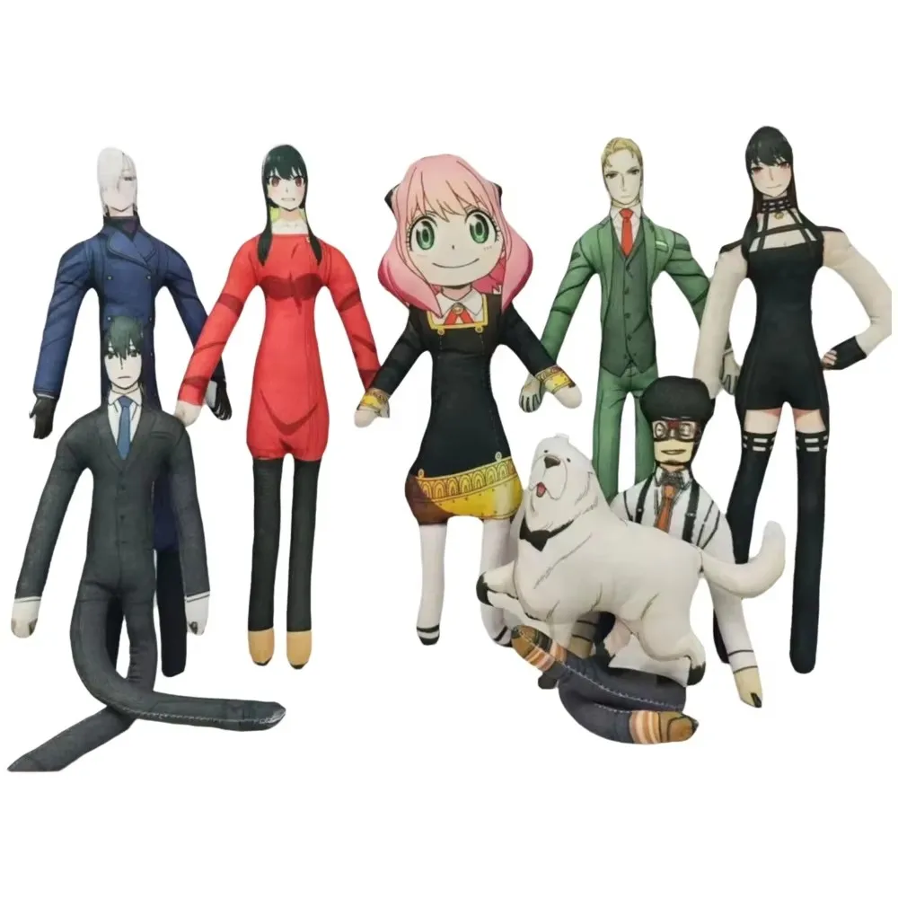 Spy Family Plush Doll Anya Loid Yor Forger Funny Pose Soft Stuffed Toys With Wire Skeleton Ugly Cute Toy Cosplay Prop Decor Gift