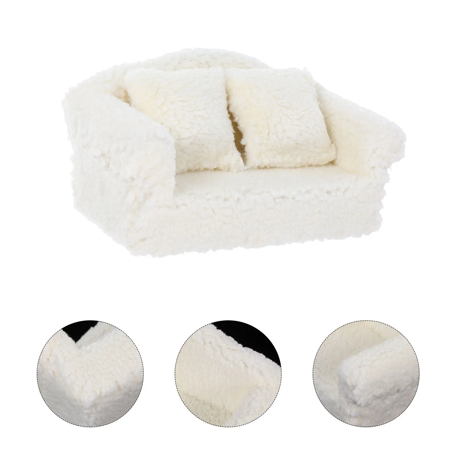 

Миниатюрный одноместный диван Ob11 с мягкой тканевой обивкой и съемной подушкой, крошечный диванчик для гостиной, декор для миниатюрного дома