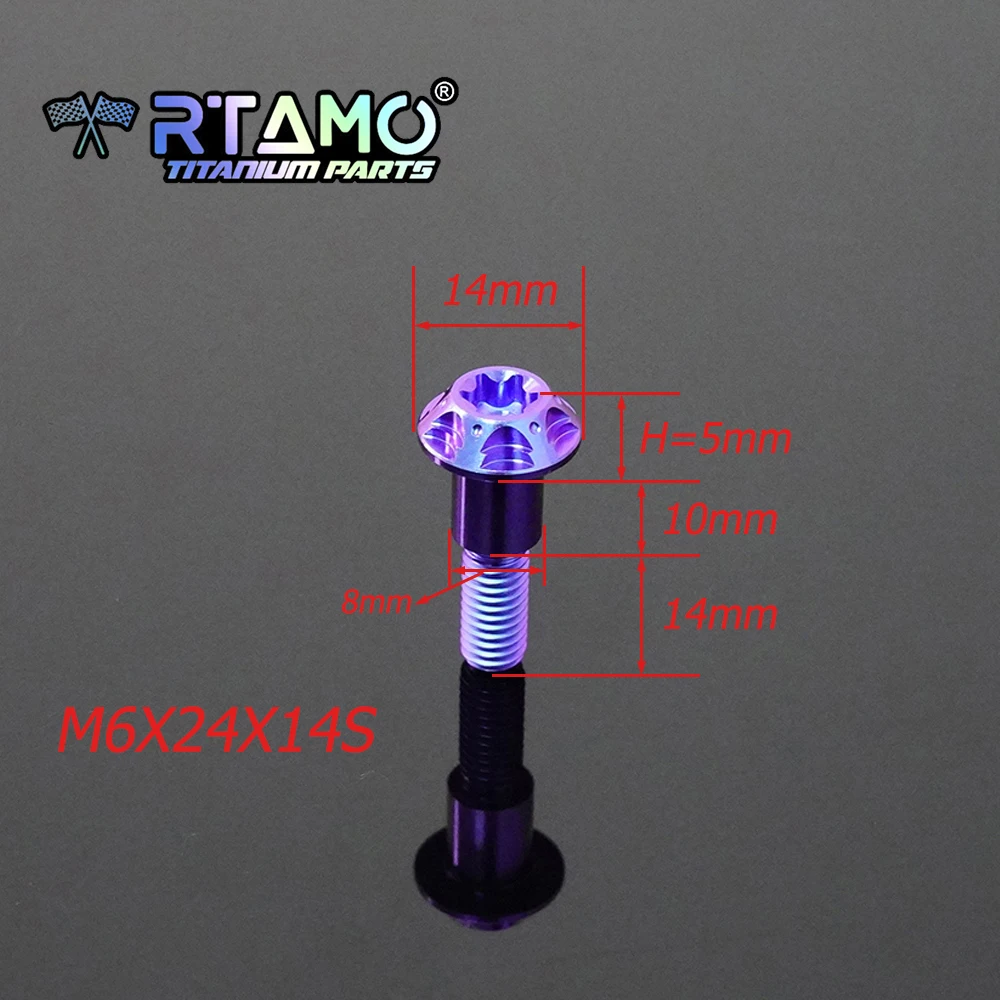 RTAMO M6 Titanium Bolt M6X24/30/31/37/40/45mm Brake Clutch Bolt for Yamaha Honda Forza350 Brembo RCS CC