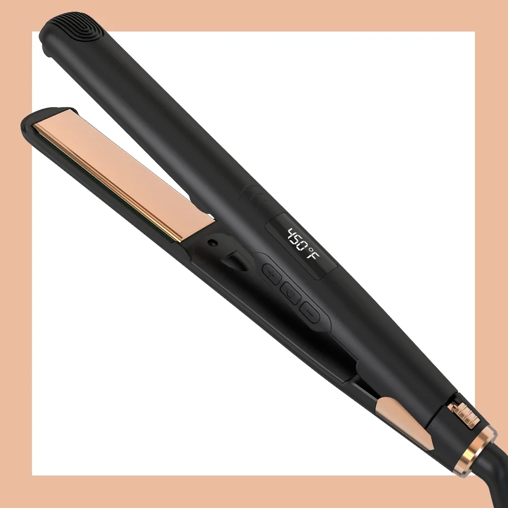 Yusen Black Ceramic Hair Straightening Iron Clamp Fashion Salon Hair Styling Tools Professional Hair Straightener Curling Iron