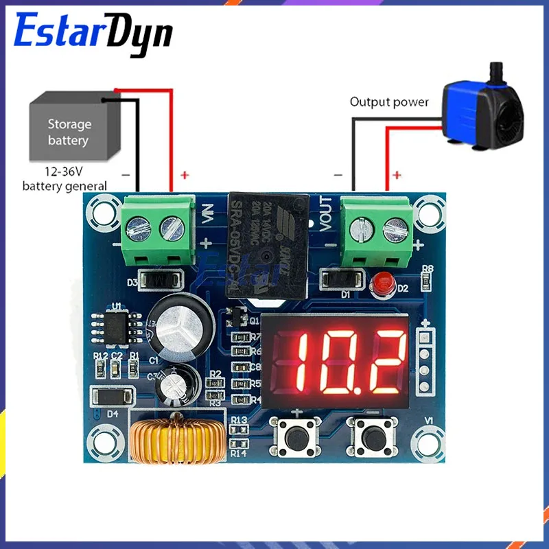 Estardyn XH-M609 DC 12V-36V Charger Module Voltage OverDischarge Battery Protection Precise Undervoltage Protection Module Board