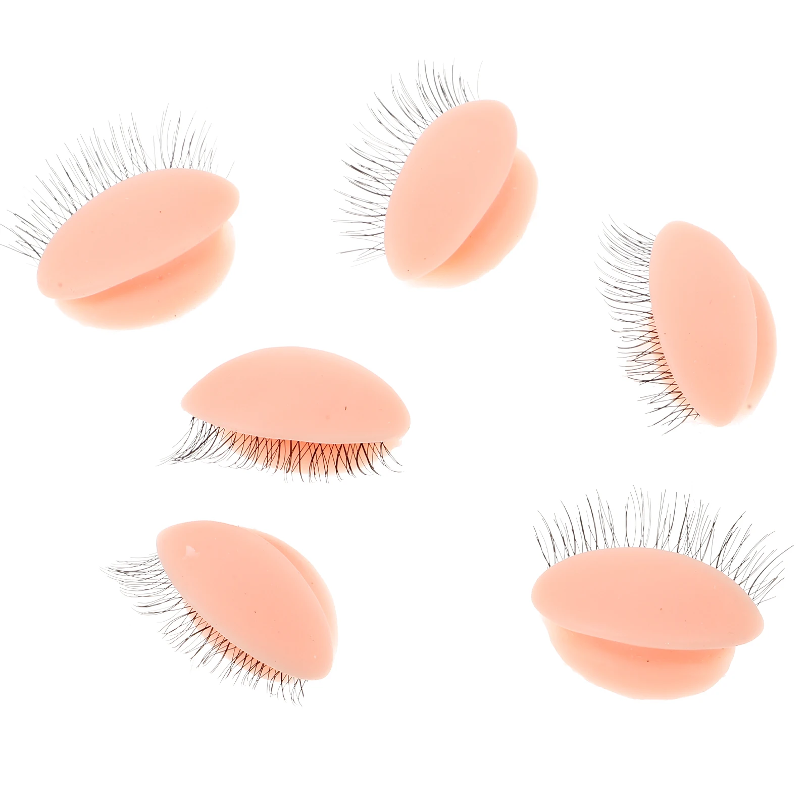 Palpebre di ricambio per pratica di estensione delle ciglia Occhi di pratica in silicone realistico Palpebre riutilizzabili per testa di manichino per ciglia