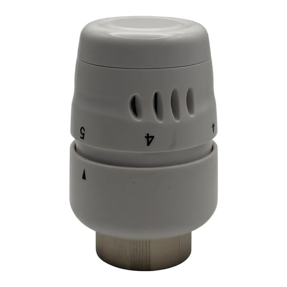 White Plastic Thermostatic Valve Head M30x1.5 Compatible with Underfloor Heating High Flow Radiator Installations
