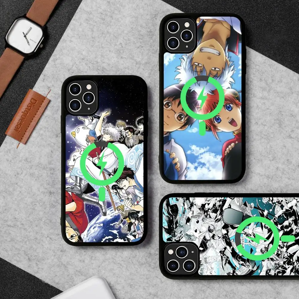Comedy Anime G-Gintama Magnetic Matte Phone Case For IPhone 16 17 15 14 13 12 11 For Magsafe Wireless Charge Cover