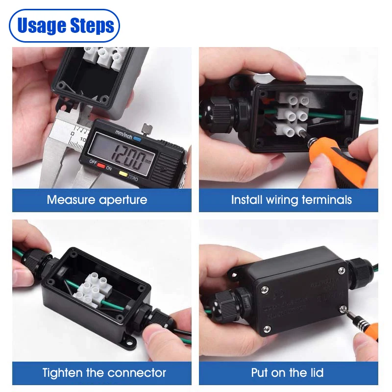 2 Way 3 Way Waterproof Electrical Junction Box Electrical Project Case Power Junction Boxes 450V Junction Box for LED Light