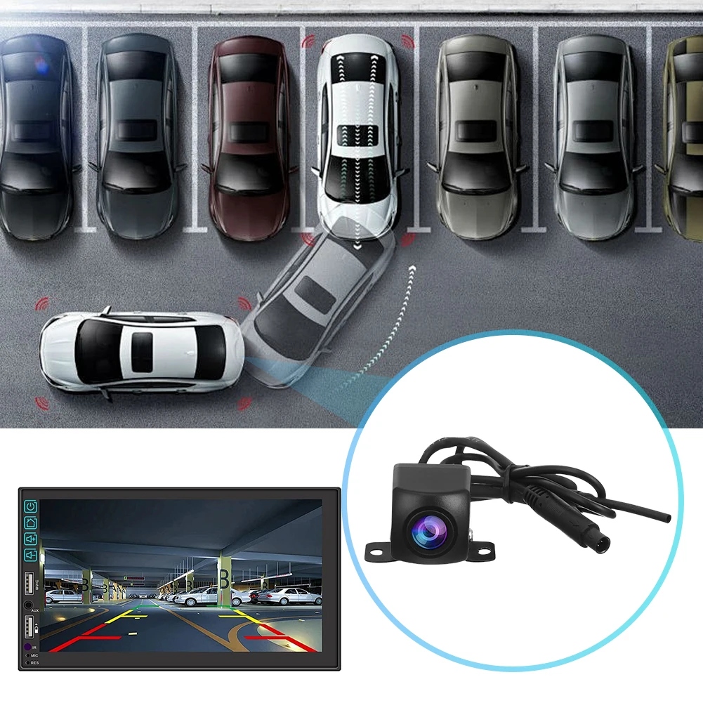 كاميرا الرؤية الخلفية للسيارة اللاسلكية واي فاي للرؤية الليلية HD عكس الكاميرا 175 درجة كاميرا احتياطية للسيارة دعم لنظام أندرويد IOS #1