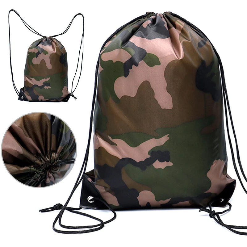 Drawstring Backpack Bag Lightweight Polyester Drawstring Gym Bag for Basketball, Gym, Outdoor Travel, Hiking and Beach