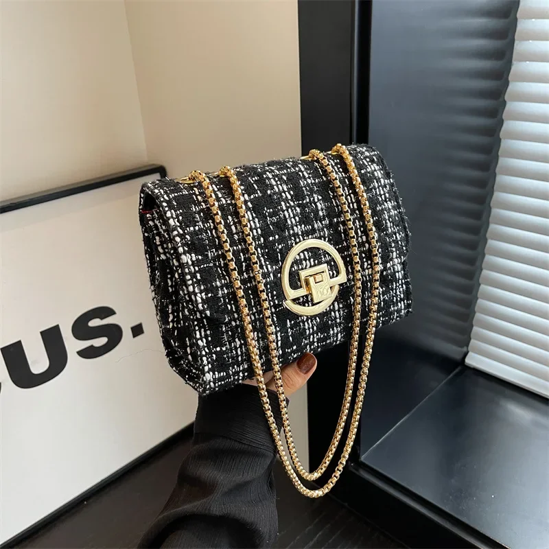 Woman Bags Handbag New Autumn and Winter Models One Shoulder Crossbody Bag Chain Small Square Bag Luxury Women\'s Shoulder Bag