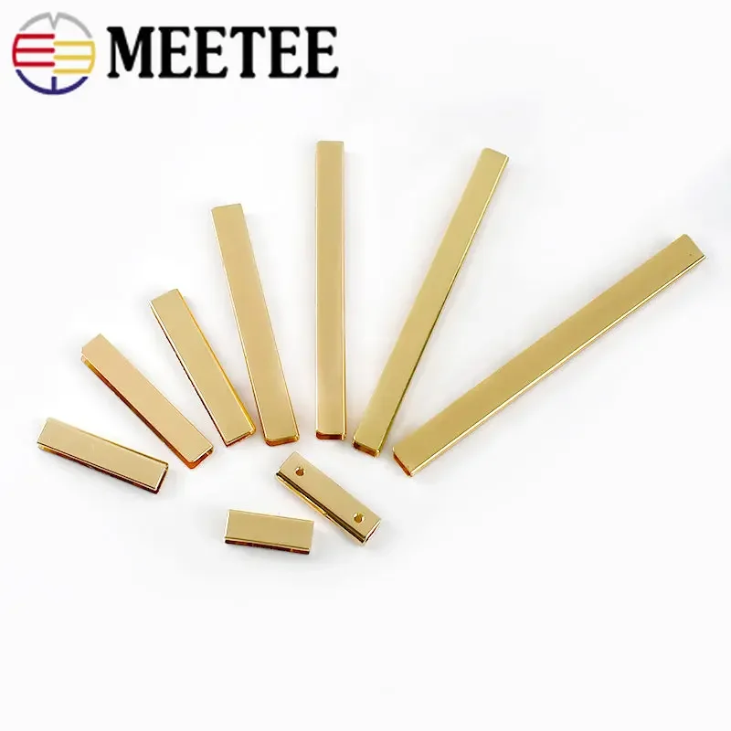 5/10Pcs Meetee 3-25cm Metal Handbag Side Clip Buckle LightGold Strip Clips with Screw DIY Luggage Decor Hardware Accessories