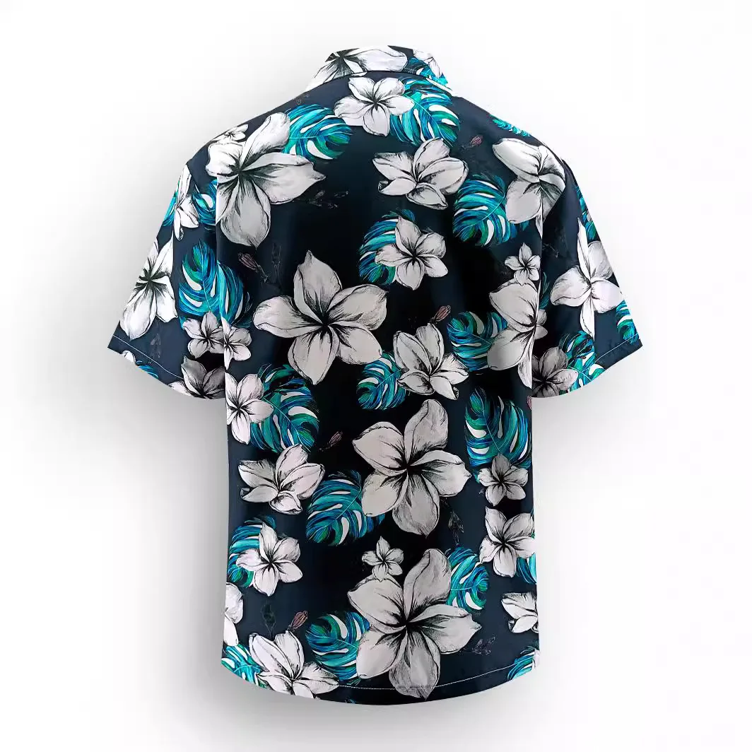 Mens Designer Summer Sale Clothes Hawaiian Flowers Shirt Men's Loose Beach Vacation Short Sleeve Printed Shirt EU Size