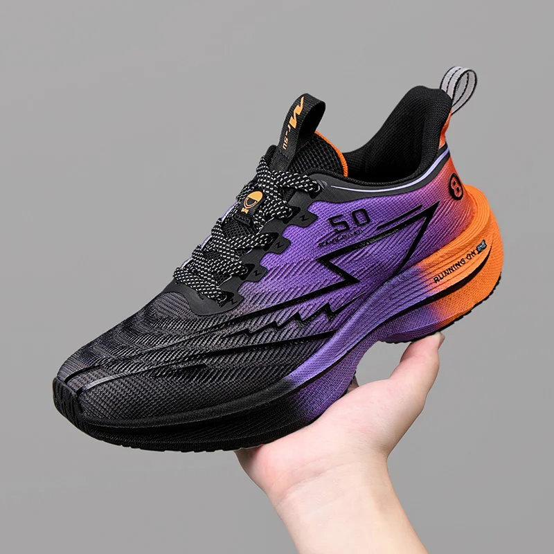 Trendige Laufschuhe mit Farbverlauf für Herren und Damen, atmungsaktive, leichte Laufschuhe, rutschfeste Turnschuhe für Outdoor-Sportarten