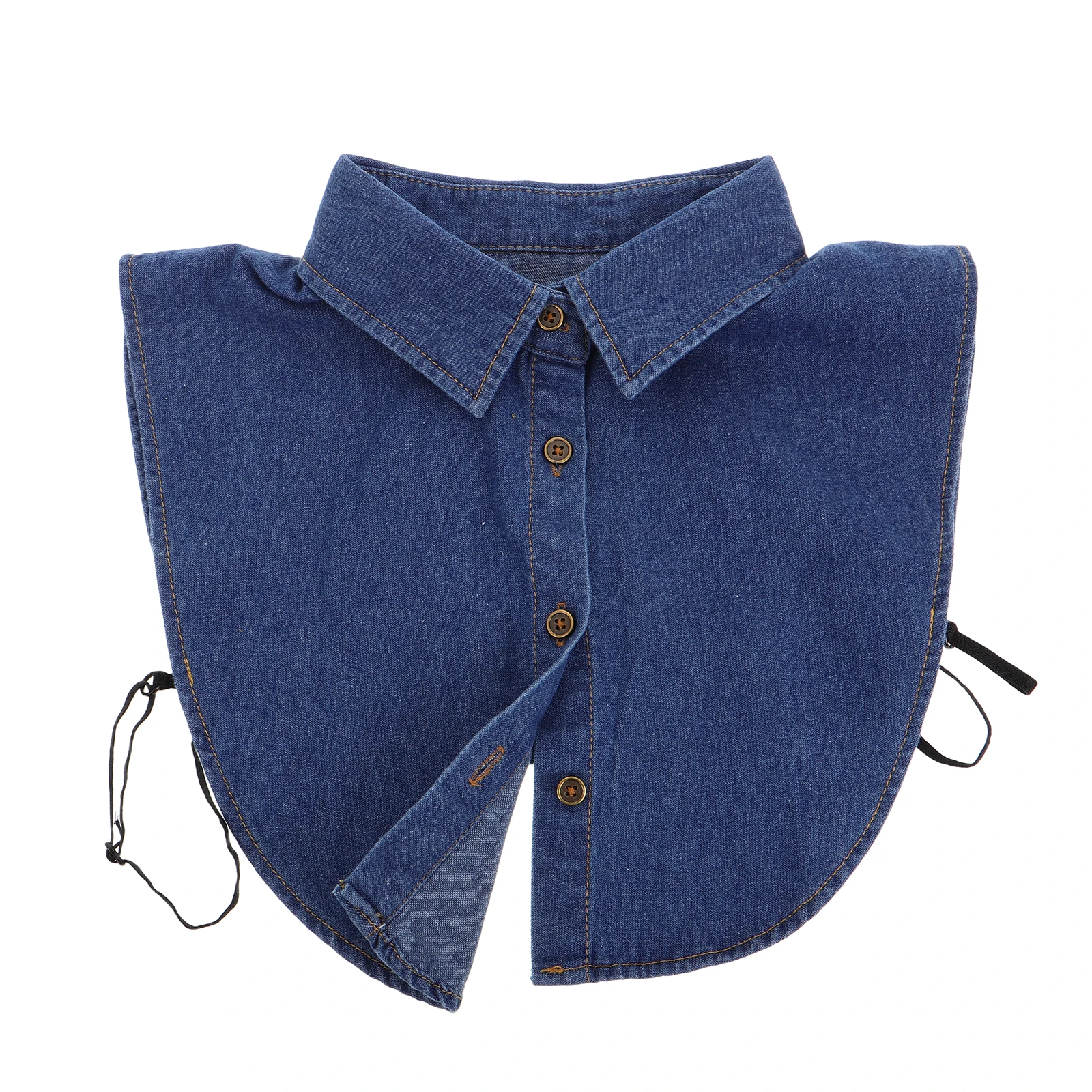 

Denim Fake Collar For Women Detachable Solid Color Shirt Dickey Half Blouse Choker Neckwear Fashion Casual Daily Party
