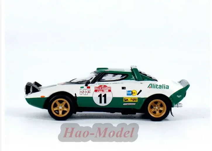 MINIGT 1/64 لـ LANCIA Stratos HF 1975 رالي سانريمو نموذج سيارة سبيكة دييكاست محاكاة هدية عيد ميلاد هواية عرض الحلي