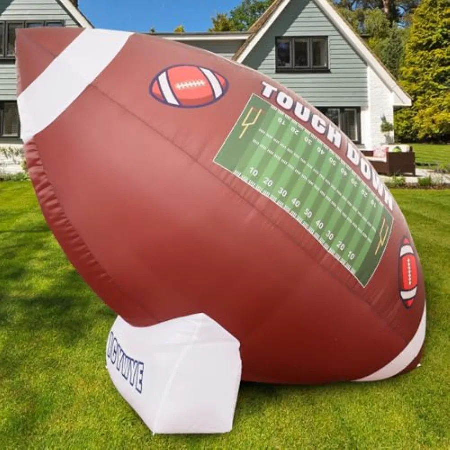 

10FT Large Football Party Decorations - Outdoor Football Inflatable Decor with Built-in LED Light - Indoor Football Themed Part