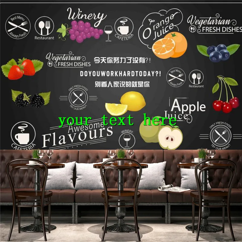 

Fruit Vegetable Juice Snack Advertising Restaurant Wallpaper Supermarket Industrial Decor Background Wall Papers Mural 3D