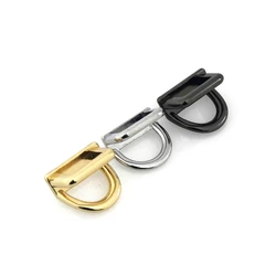 2pcs Metal Double Ring Hang Buckle Bag Side Clasp With Screws for Leather Craft Bag Strap Belt Handle Shoulder Shoes Accessories