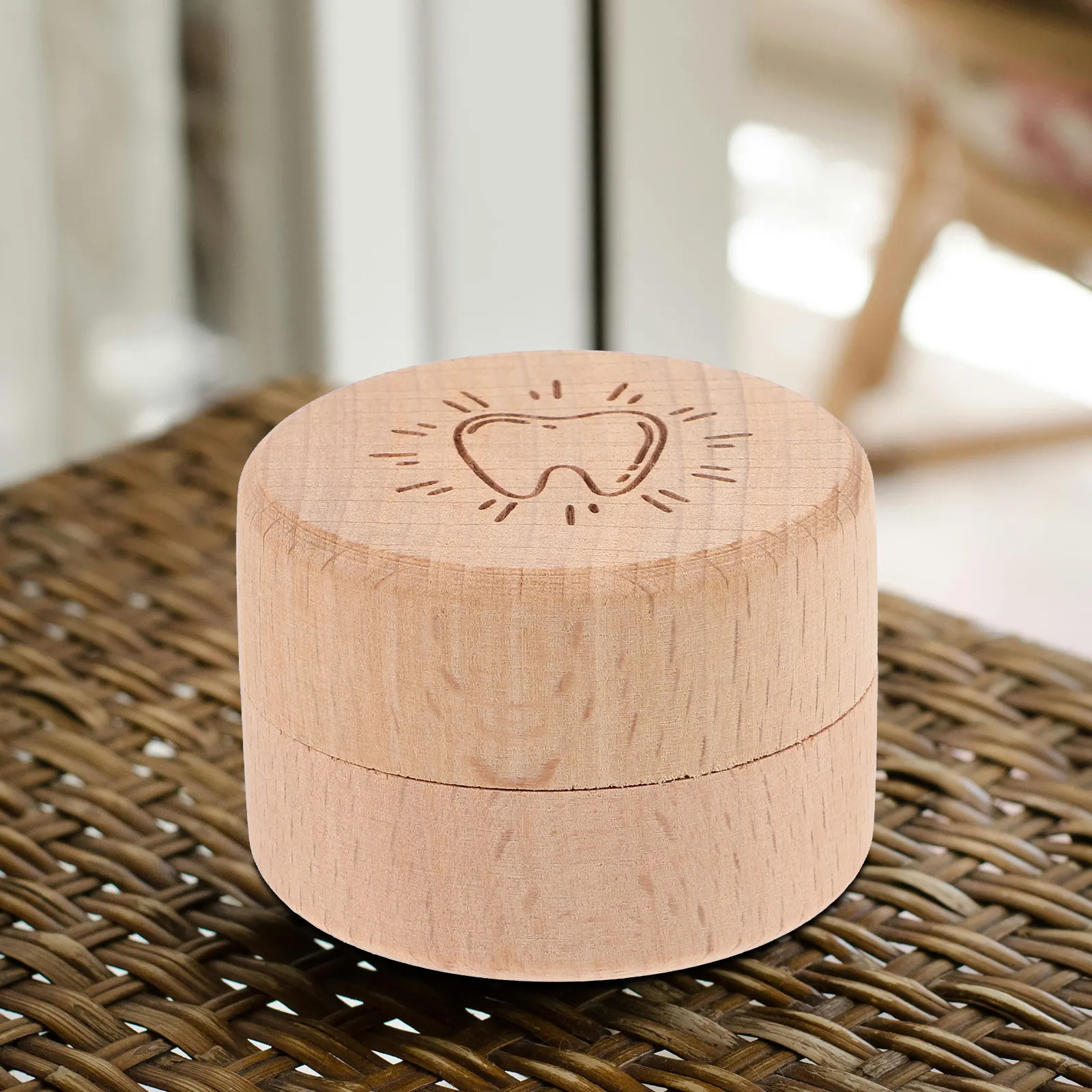 

Деревянная коробка для детских зубов и волос, большая вместимость, гладкая поверхность, для хранения молочных зубов, первых зубиков и пушковых волос, сувенир для детей