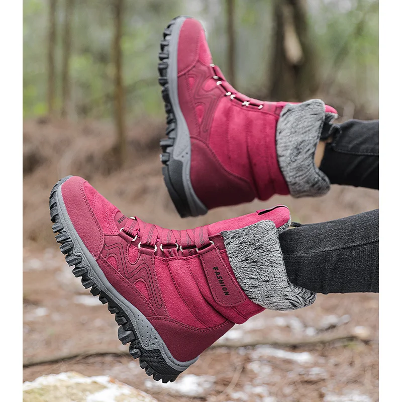 HIKEUP Botas tácticas invierno forro polar antideslizantes - imagen 2