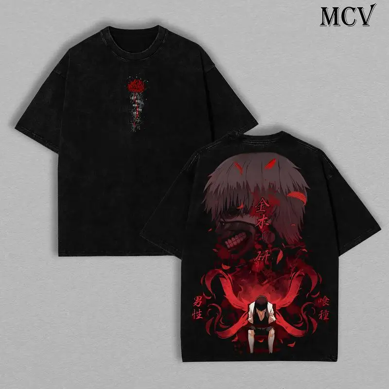 

Ken Kaneki Washed Tee – Tokyo Ghoul Anime Unisex T-Shirt