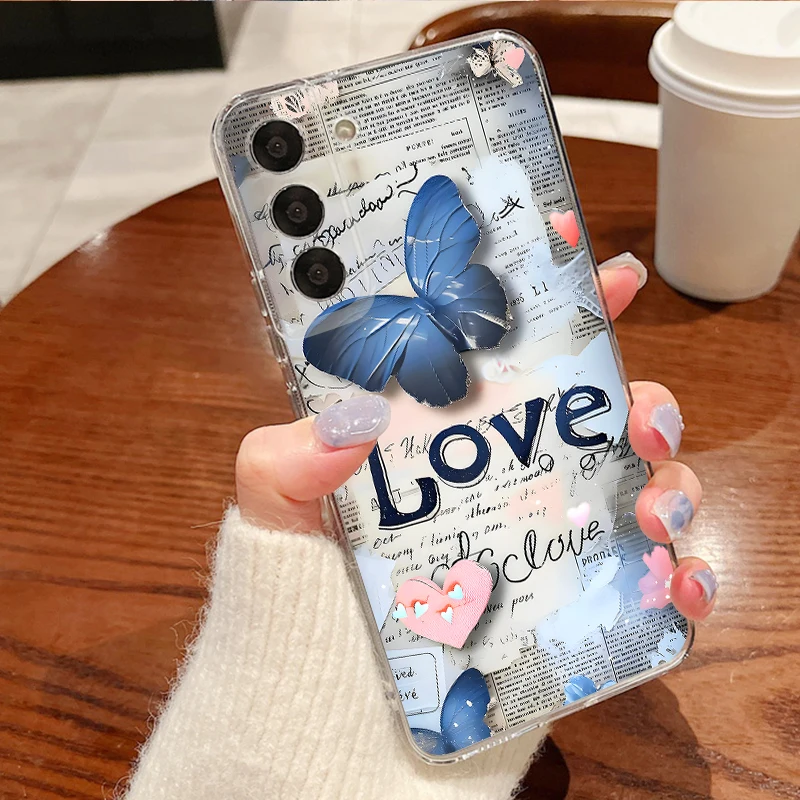 Creative Butterfly Pattern Phone Case For Samsung Galaxy A57 A37 A27 A17 A56 A16 A36 A55 A54 S25 FE S26 S24 S23 S22 Ultra Cover
