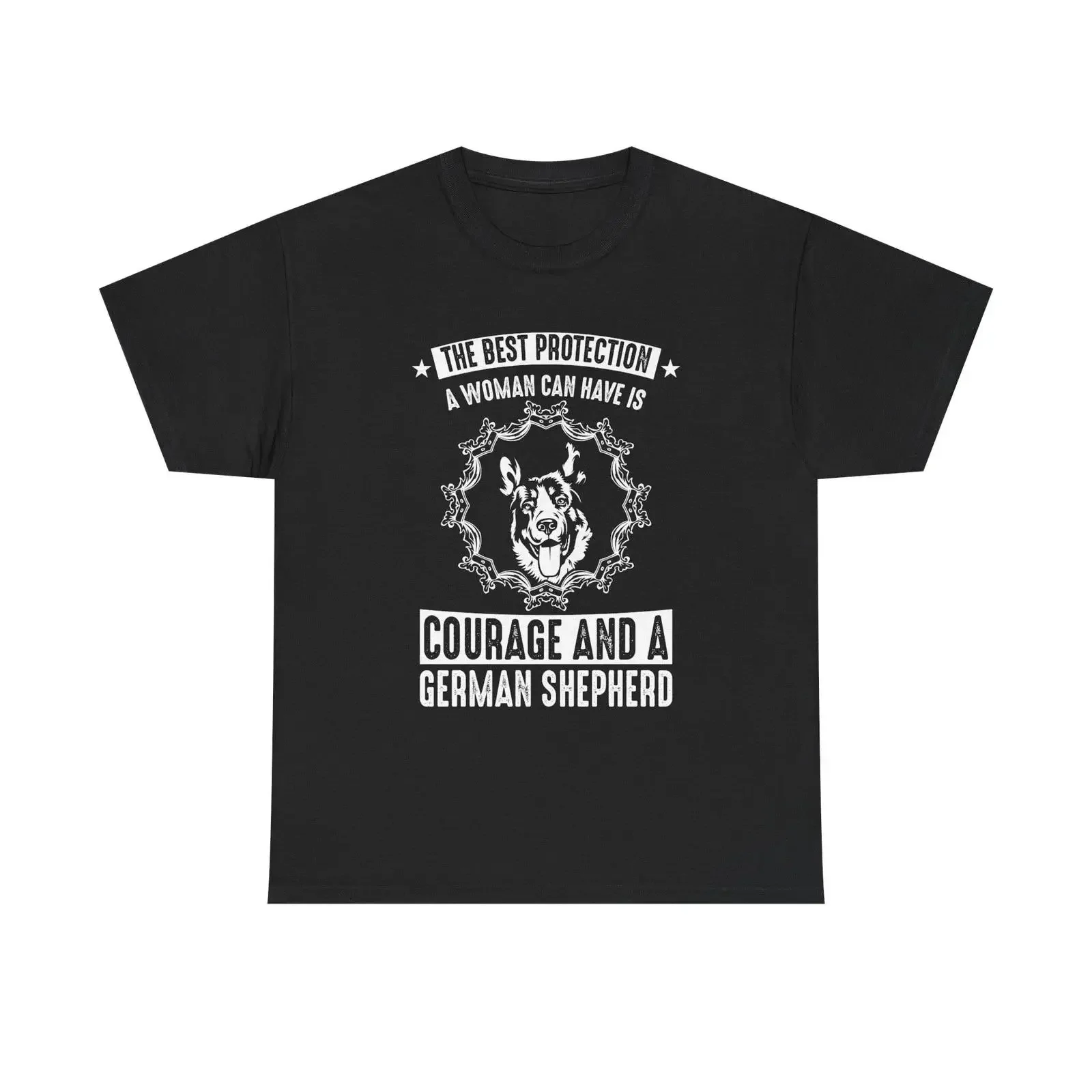Best Protection For A Woman Is German Shepherd Heavy Cotton T Shirt vintage Washed Casual homme designer clothes Soft Stretched