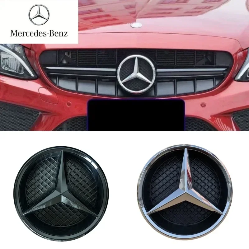 Черная граница и серебряная рамка украшение для Mercedes Benz W205 C E ML GL GLA CLA 2013-2016 передняя звезда с логотипом