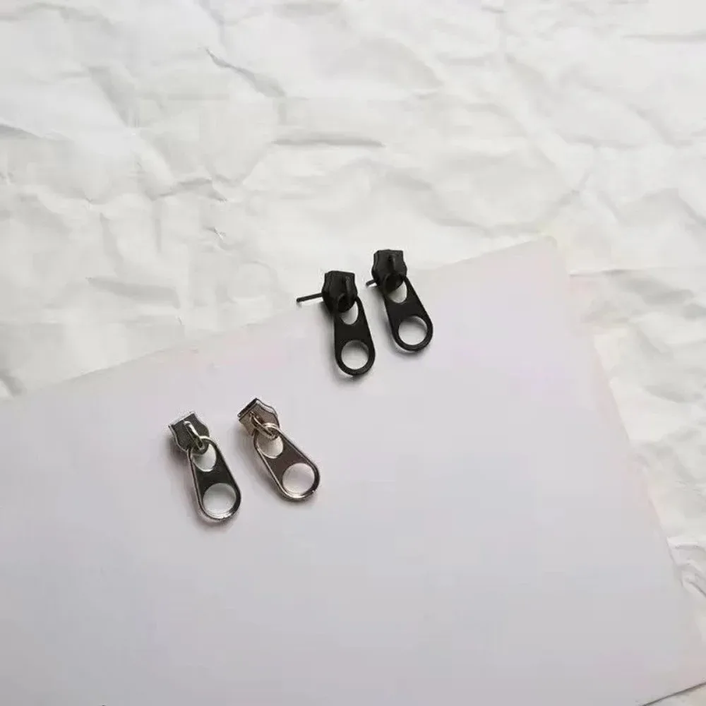 Creative Cute Zipper Stud Earrings for Women, Unique Fun Design