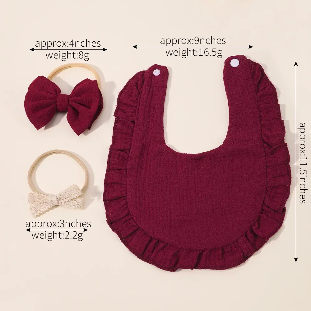 1/3pcs Baby Stirnband Speichel Handtuch Set Blumen druck Neugeborene Doppelseiten Lätzchen Jungen Mädchen Bandana Spuckt ücher füttern Kittel Zeug