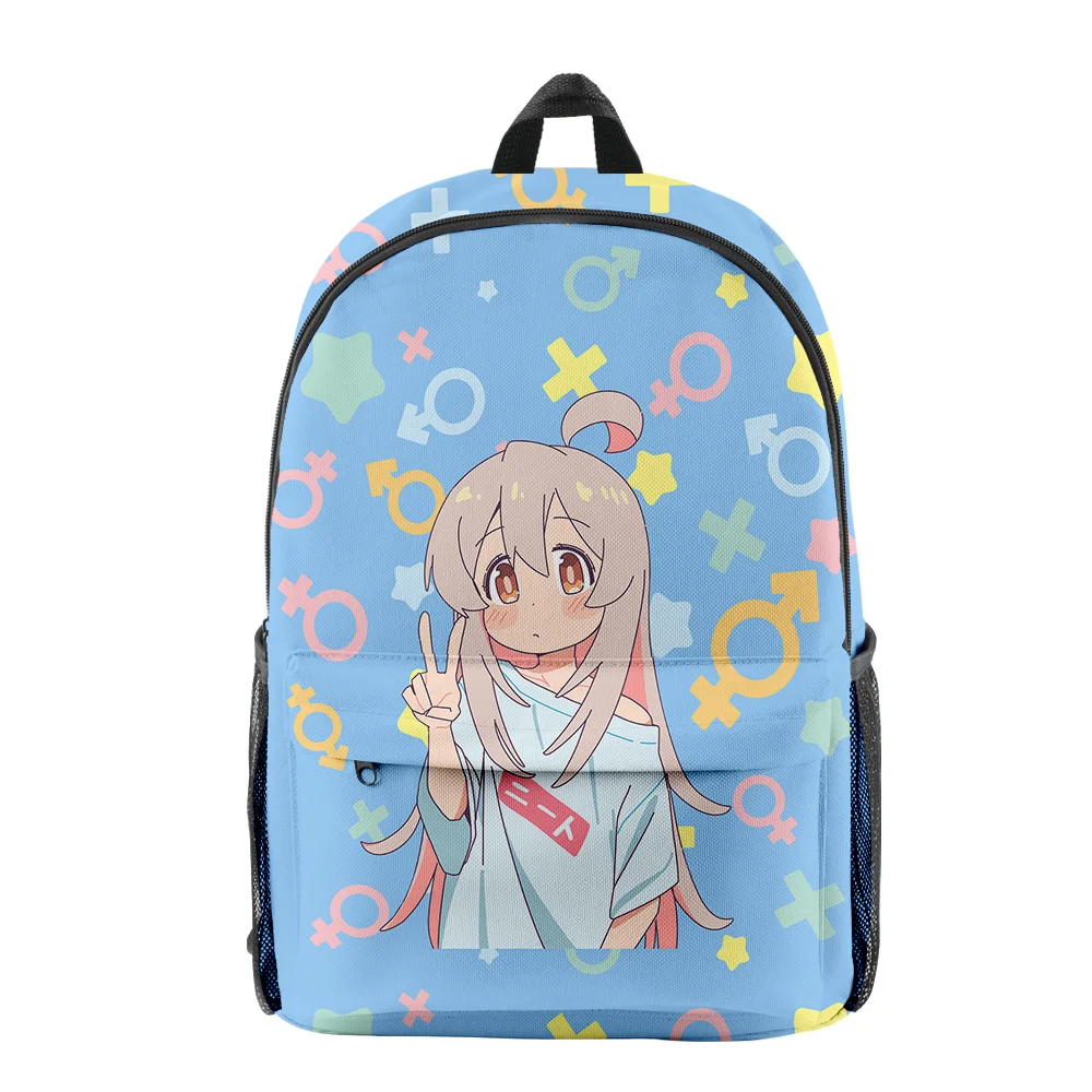 Harajuku onimai agora sou sua irmã anime aluno bookbag notebook mochilas impressão 3d oxford mochilas de viagem à prova dwaterproof água