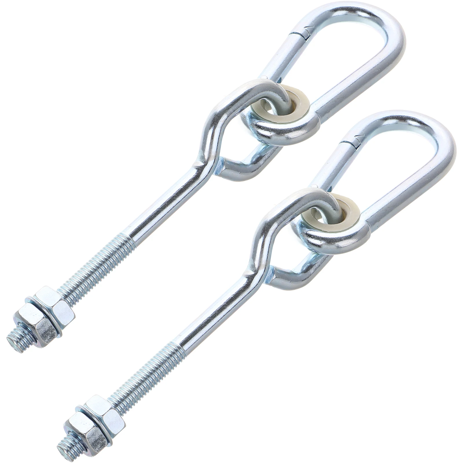 

2pcs Swing Hooks Heavy Duty Silver Swing Hangers Ceiling Mount for Hammock Outdoor Furniture Toys Strong Durable Easy