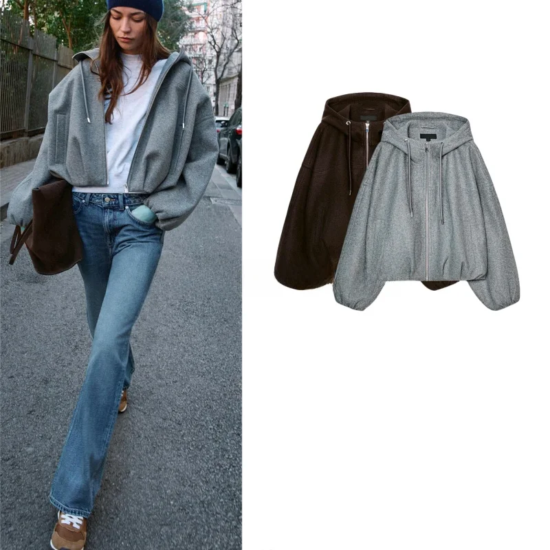 

Новая весенняя модная мягкая куртка-пилот для женщин, свободного кроя, повседневная, с длинными рукавами, короткое пальто из полиэфирного волокна на молнии