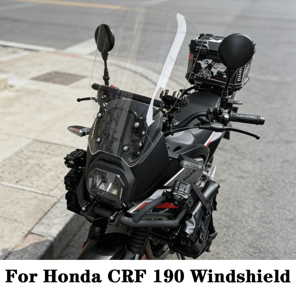 

For Honda CRF190L Windshield Modification Raised Front Windshield with Goggles Deflector and Chest Protection Accessories