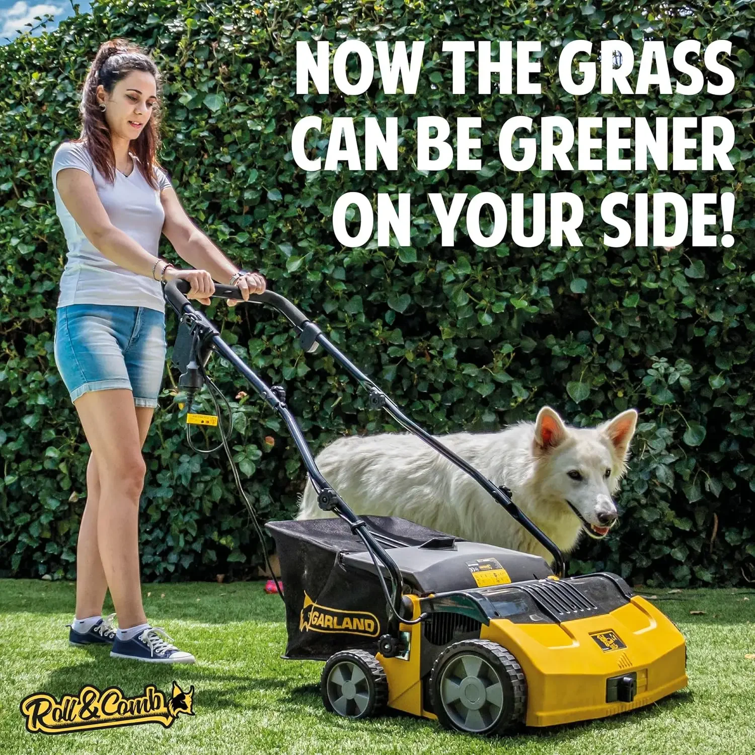 Artificial Turf Sweeper by Roll & Comb, Electric Power Vacuum for Artificial Grass, Awesome Gift for Dad and Gardeners